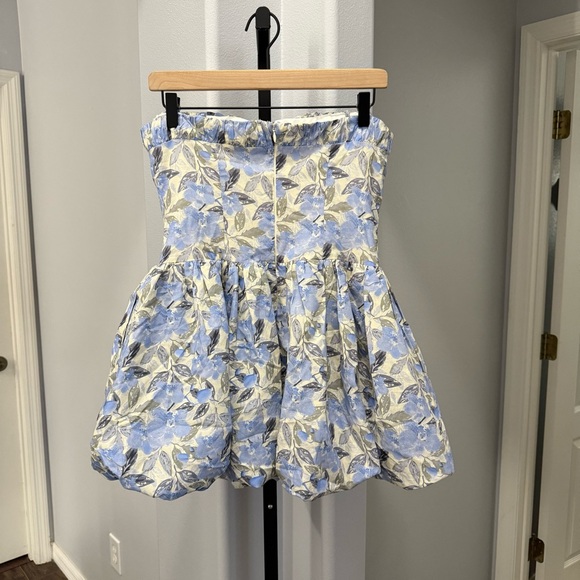 NEW ASTR Women's Larissa Dress Mini Bubble Floral Blue Cottagecore Size Medium - Picture 6 of 6